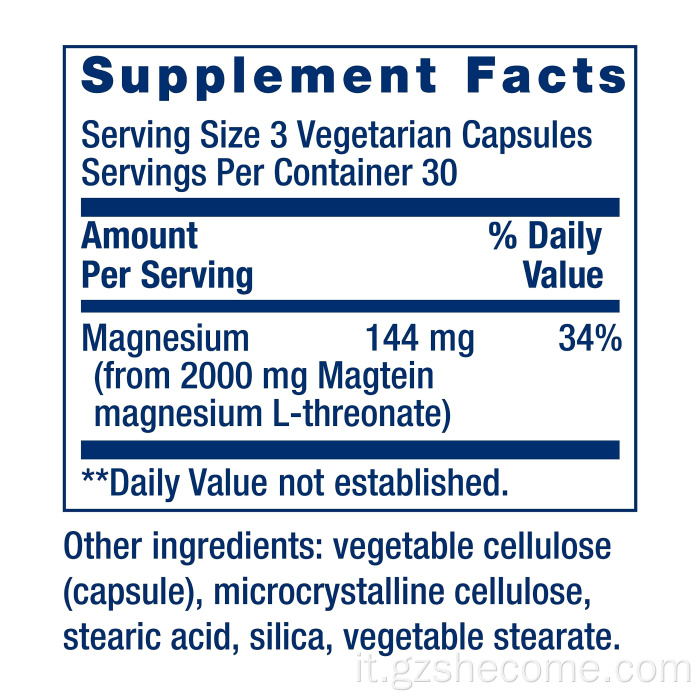 Magnesio l capsule a treonato per sonno cognitivo